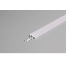 2 Meter LED-Deckenabdeckung Opal - 09 Profile - 09ALU, 09WEISS, 09SCHWARZ - LED-Streifenabdeckung für Deckenmontage, 2m Länge, opakes Design, Aluminium, Weiß, Schwarz
