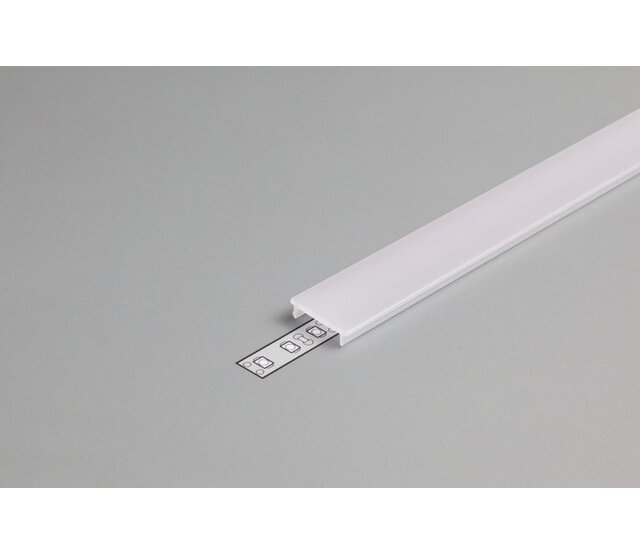 2 Meter LED-Deckenabdeckung Opal - 09 Profile - 09ALU, 09WEISS, 09SCHWARZ - LED-Streifenabdeckung für Deckenmontage, 2m Länge, opakes Design, Aluminium, Weiß, Schwarz 2 Meter LED-Deckenabdeckung Opal - 09 Profile - 09ALU, 09WEISS, 09SCHWARZ - LED-Streifenabdeckung für Deckenmontage, 2m Länge, opakes Design, Aluminium, Weiß, Schwarz