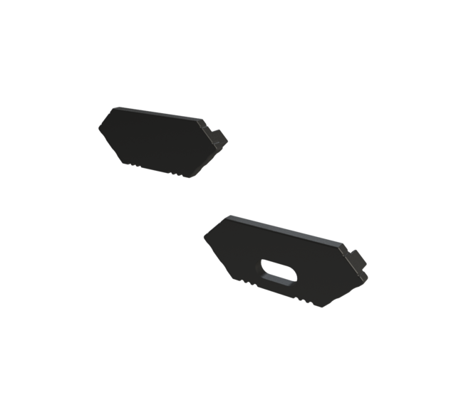Endkappe für LED-Aluminiumprofil C28 in Schwarz mit Kabeldurchführung – Passend für LED-Streifen, 28 mm Breite, IP20, Montagezubehör für LED-Beleuchtung, präzise Verarbeitung, Made in Germany