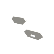 Endkappe LED Aluminium Profil C28WEISS ohne Kabeldurchführung