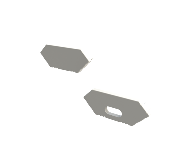 Endkappe für LED-Aluminiumprofil C28WEISS, 28x28 mm, ohne Kabeldurchführung, mattweiß, 1 Stück, passend für LED-Streifen