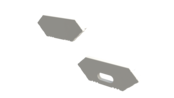 Endkappe für LED-Aluminiumprofil C28WEISS, 28x28 mm, ohne Kabeldurchführung, mattweiß, 1 Stück, passend für LED-Streifen