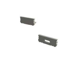 Endkappe mit Kabeldurchführung für P1-ALU LED Aluprofil