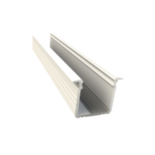 LED Einbauprofil 2m mit opaler Abdeckung 16x16mm Aluminium 03.2WEISS
