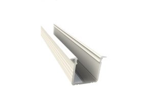 LED Einbauprofil 2m mit opaler Abdeckung 16x16mm Aluminium 03.2WEISS