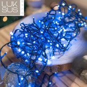 Blaue LED Weihnachtsbeleuchtung – 32 m Länge, IP65, für