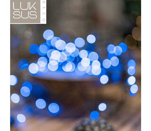 Blaue LED Weihnachtsbeleuchtung – 32 m Länge, IP65, für