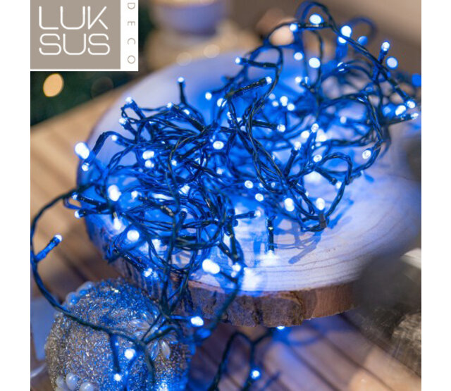 Blaue LED Weihnachtsbeleuchtung – 32 m Länge, IP65, für