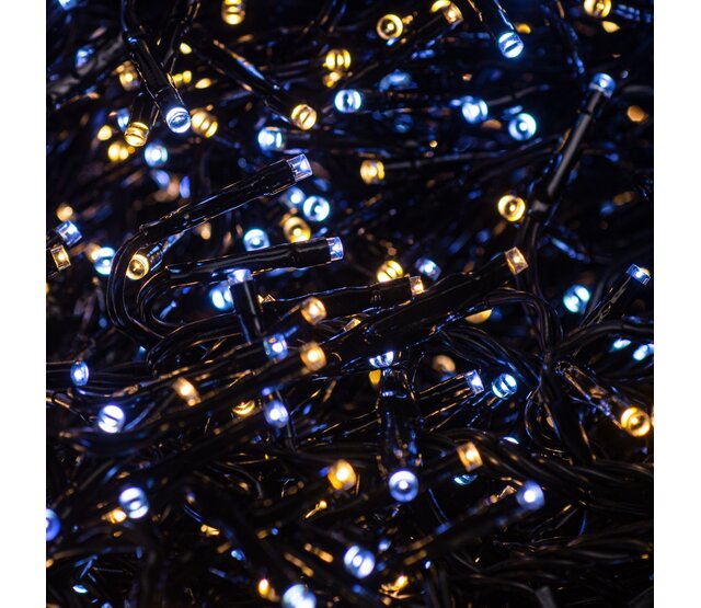 Cluster Weihnachtsbeleuchtung - Warmweiß & Kaltweiß in 1 - 22 Meter LED Streifen mit 3000 LEDs, IP44 wasserdicht, 24V Niedervolt, für Innen- und Außendekoration