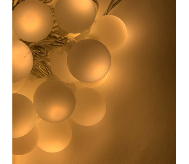 12m LED-Lichterkette warmweiß (3000K) – 80 LEDs, IP44 geschützt – ideal für Party, Weihnachts- & Dekorationsbeleuchtung – 230V AC – flexible Montage