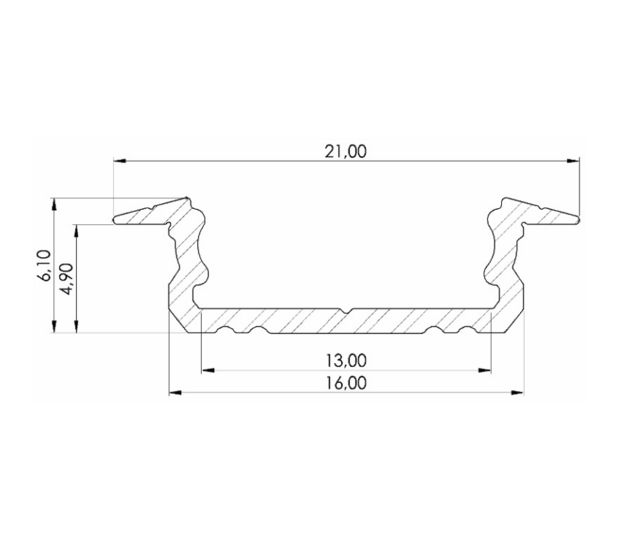 LED-Einbauprofil 2 Meter mit opaler Klickabdeckung, 16 mm x 6,10 mm, für LED-Streifen, Aluminium, 08.2ALU, inkl. Montagezubehör, dimmbar, IP20, ideal für indirekte Beleuchtung LED-Einbauprofil 2 Meter mit opaler Klickabdeckung, 16 mm x 6,10 mm, für LED-Streifen, Aluminium, 08.2ALU, inkl. Montagezubehör, dimmbar, IP20, ideal für indirekte Beleuchtung