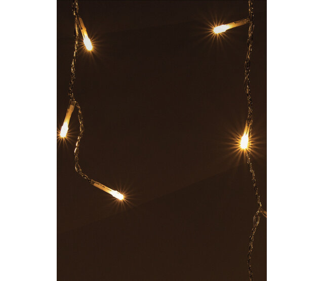 Luume Eiszapfen-Lichterkette 7 m mit 192 warmweißen LEDs, IP44