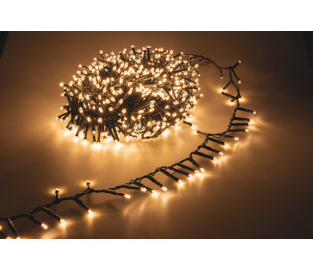 15m LED Streifen Warmweiß – 1520 LEDs, 8 Lichtfunktionen, IP65 wasserdicht, 24V, dimmbar, für Innen- und Außenbereich, ideal für Weihnachtsdekoration und Raumbeleuchtung