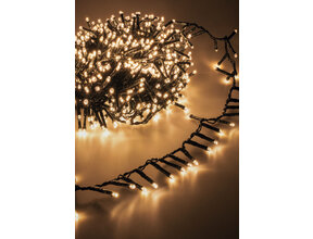 16 m LED-Cluster-Lichterkette – 800 warmweiße LEDs – 8 Leuchtmodi, dimmbar, IP65