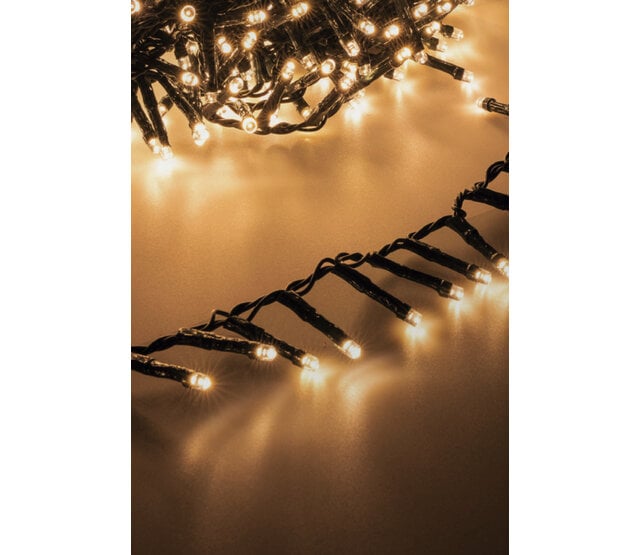 16 Meter LED-Kerzenlichtstreifen - 800 warmweiße LEDs mit 8 Lichtmodi, dimmbar, IP65 wasserdicht, 24V Niederspannung, für Innen- und Außenbereich, ideal für Weihnachtsdekoration