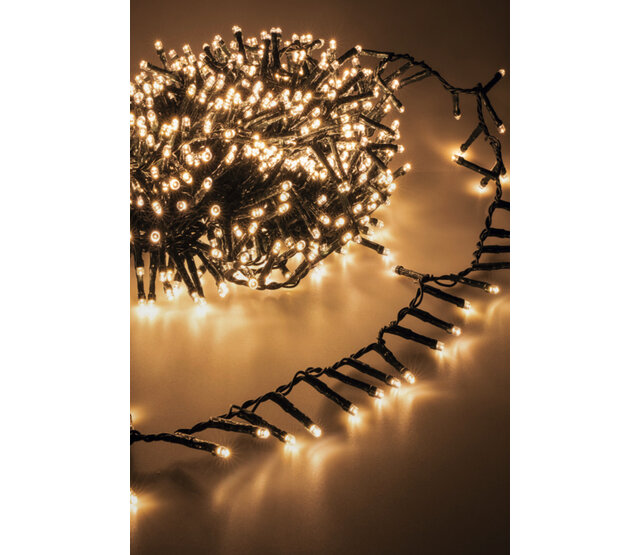 16 Meter LED-Kerzenlichtstreifen - 800 warmweiße LEDs mit 8 Lichtmodi, dimmbar, IP65 wasserdicht, 24V Niederspannung, für Innen- und Außenbereich, ideal für Weihnachtsdekoration