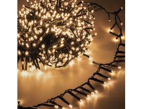 15 m Cluster-Lichterkette mit 1520 LEDs – Warmweiß, 8 Leuchtmodi – Innen & Außen