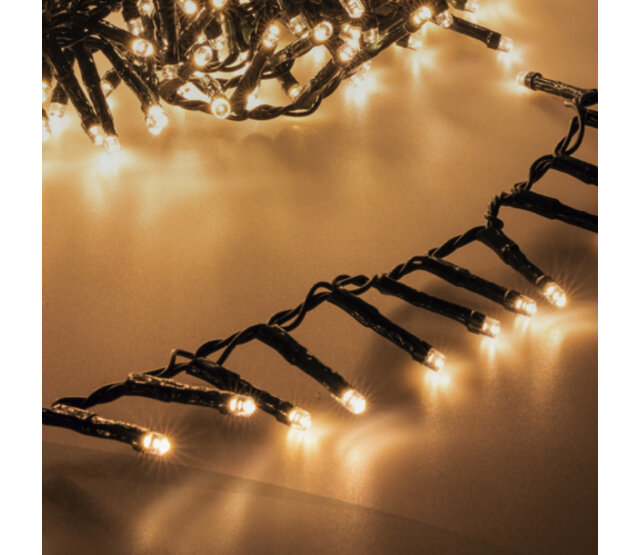 15 Meter LED-Weihnachtslichtkette mit 1520 warmweißen LEDs – 8 Beleuchtungsfunktionen, IP44 wasserfest, 24V Niedervolt, inkl. Steuerung und Netzteil – perfekt für Innen- und Außendekoration
