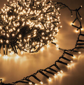 40 Meter LED-Cluster-Weihnachtsbeleuchtung – 4000 LEDs in extra warmweiß – 8 Funktionen – IP44 Wasserschutz – Für drinnen und draußen – Energiesparende LED-Lichterkette