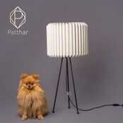 Moderne Stehlampe 3D Patthar 0015 mit LED-Streifen, Höhe 78 cm, Durchmesser 36 cm, stilvolles Design für Wohnzimmer oder Büro, energieeffizient, dimmbar, inklusive Fernbedienung