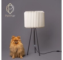 Moderne Stehlampe 3D Patthar 0015 mit LED-Streifen, Höhe 78 cm, Durchmesser 36 cm, stilvolles Design für Wohnzimmer oder Büro, energieeffizient, dimmbar, inklusive Fernbedienung
