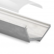 LED Aluminium-Hohlkammerprofil 2000mm mit halbrunder Abdeckung 22,63mm x 8,06mm – C25ALU, ideal für LED-Streifen, Montagezubehör, Beleuchtungssysteme, präzise Kantenschutzlösung LED Aluminium-Hohlkammerprofil 2000mm mit halbrunder Abdeckung 22,63mm x 8,06mm – C25ALU, ideal für LED-Streifen, Montagezubehör, Beleuchtungssysteme, präzise Kantenschutzlösung