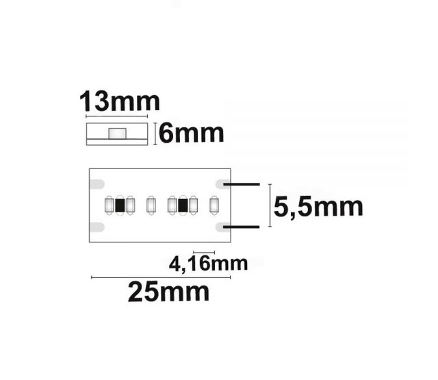 IP67 LED Streifen 24V - Warmweiß 10W