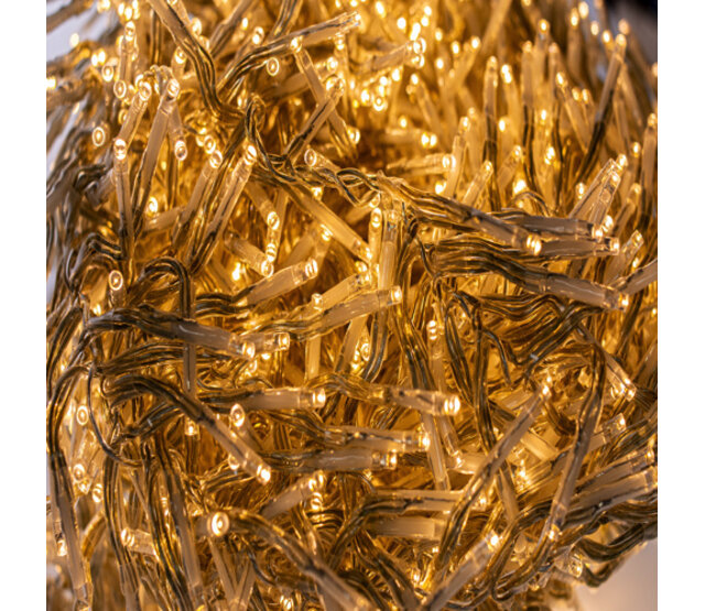 LED Weihnachtsbeleuchtung - 3000 LEDs - Warmweiß - Transparent - 8 Funktionen - 20m Länge - IP44 Wasserdicht - Außen- und Innenbereich - Energiesparend - Steckerfertig LED Weihnachtsbeleuchtung - 3000 LEDs - Warmweiß - Transparent - 8 Funktionen - 20m Länge - IP44 Wasserdicht - Außen- und Innenbereich - Energiesparend - Steckerfertig