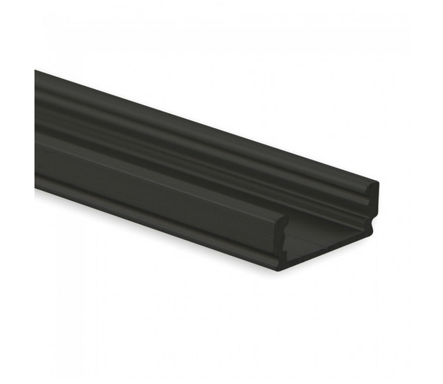 Schwarzes 6-Meter-LED-Aluminiumprofil 6 x 1 Meter, 16,80 mm x 6,47 mm – 01SCHWARZ mit schwarzer Abdeckung – 12 Endkappen & 12 Montageklammern für LED-Streifen Schwarzes 6-Meter-LED-Aluminiumprofil 6 x 1 Meter, 16,80 mm x 6,47 mm – 01SCHWARZ mit schwarzer Abdeckung – 12 Endkappen & 12 Montageklammern für LED-Streifen