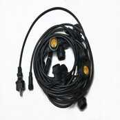 10m koppelbare LED Partybeleuchtung mit 20 E27 Sockeln – IP44 wasserfest, 230V, 20W, Steckverbindung, für Innen- und Außenbereich, warmweiß/kaltweiß, dimmbar 10m koppelbare LED Partybeleuchtung mit 20 E27 Sockeln – IP44 wasserfest, 230V, 20W, Steckverbindung, für Innen- und Außenbereich, warmweiß/kaltweiß, dimmbar