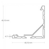 LED Aluminium-Hohlkammerprofil 1000mm mit gerader Abdeckung 40,10mm x 40,10mm – CXL19 recht, ideal für LED-Streifen, Montagezubehör inklusive, präzise Kantenführung, hochwertige Oberfläche LED Aluminium-Hohlkammerprofil 1000mm mit gerader Abdeckung 40,10mm x 40,10mm – CXL19 recht, ideal für LED-Streifen, Montagezubehör inklusive, präzise Kantenführung, hochwertige Oberfläche