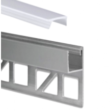 Schlankes LED Stuckprofil 2m mit opaler Klickabdeckung 33x11,9 mm – SLIMSTUC04