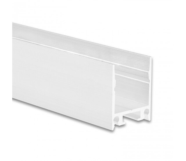 Weißes LED-Aluminiumprofil 2 Meter mit opaler Klickabdeckung 18,5 mm x 23 mm für LED-Streifen – 18,2W/m, diffuses Licht, Montagezubehör inklusive, ideal für indirekte Beleuchtung und Wohnraumgestaltung Weißes LED-Aluminiumprofil 2 Meter mit opaler Klickabdeckung 18,5 mm x 23 mm für LED-Streifen – 18,2W/m, diffuses Licht, Montagezubehör inklusive, ideal für indirekte Beleuchtung und Wohnraumgestaltung