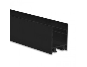 Schwarzes LED Aufbauprofil 2m mit opaler Klickabdeckung 18,5x23mm – 18.2SCHWARZ