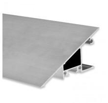LED-Wandprofil 1 Meter mit Opal-Abdeckung, 27,4 mm x 58,4 mm, Aluminium, für LED-Streifen, W13ALU – Hochwertiges Alu-Profil für indirekte Beleuchtung, 1000 mm Länge, diffuses Licht