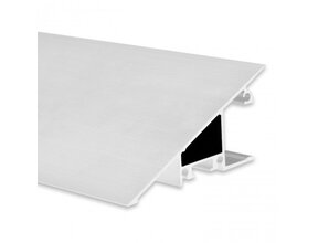 Weißes LED-Wandprofil 2m mit opaler Abdeckung 27,4 x 58,4 mm – W13WEISS