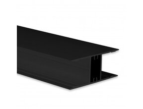 LED Alu Profil Up Down 2m mit Abdeckung 46x18,5mm Schwarz für LED Streifen