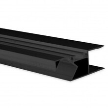 LED Alu Profil Up Down 2m - 50x18,5mm - Schwarz - inkl. Abdeckung - UpDown04