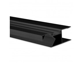 LED Alu Profil Up Down 2m - 50x18,5mm - Schwarz - inkl. Abdeckung - UpDown04