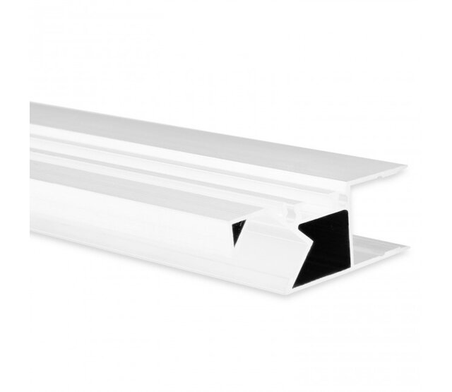 LED Aluminiumprofil Up Down - 2 Meter mit Abdeckung 50 mm x 18,5 mm für LED Streifen - UpDown04Wit, optimiert für indirekte Beleuchtung, inklusive Diffusor, ideal für moderne Raumgestaltung LED Aluminiumprofil Up Down - 2 Meter mit Abdeckung 50 mm x 18,5 mm für LED Streifen - UpDown04Wit, optimiert für indirekte Beleuchtung, inklusive Diffusor, ideal für moderne Raumgestaltung