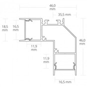 Endkappe für Aluminiumprofil UpDown05ALU mit beiliegender Schraube – Passend für LED-Streifen mit 5 mm Nut, präzise und robuste Montage
