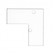 Eindkappe für LED-Streifen Updown05weiß, inkl. Montageschraube, 5 mm Breite, IP20, für 12V/24V LED-Beleuchtung, Aluminiumprofil-Abschluss, präzise Passform, einfache Installation