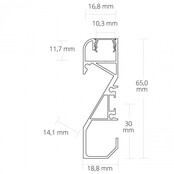 Endkappe F6WIT mit Schraube für LED-Profil F6 Weiß