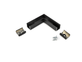 LED Eckverbinder Schwarz für LED Profil SLIM200SCHWARZ – 90° Aluminium-Verbindung