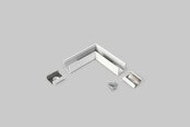 Winkelverbinder für LED-Aluminiumprofile – Passend für SLIM200WEISS, 90° Eckverbinder, kompatibel mit LED Streifen, weiß, präzise Montage, 20 mm Breite, hochwertiges Aluminium, ideal für indirekte Beleuchtung