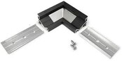 Schwarzes LED-Profil Eckverbinder für C14ZWART LED-Profile – Präzise 90°-Verbindung, kompatibel mit LED-Streifen, Aluminium, 14 mm Breite, ideal für professionelle LED-Beleuchtungslösungen