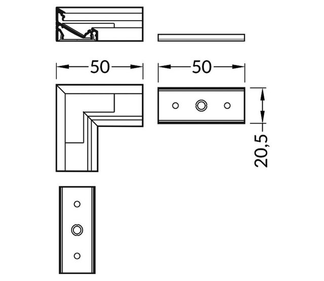 Aluminium LED-Profil Eckverbinder für C14ALU LED-Profile – Präzise 90°-Winkelverbindung für LED-Streifen, robuste Aluminiumlegierung, kompatibel mit C14ALU Profilen, einfache Montage, langlebig und korrosionsbeständig Aluminium LED-Profil Eckverbinder für C14ALU LED-Profile – Präzise 90°-Winkelverbindung für LED-Streifen, robuste Aluminiumlegierung, kompatibel mit C14ALU Profilen, einfache Montage, langlebig und korrosionsbeständig