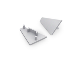 Endkappe für LED Eckprofil C14ALU ohne Kabeldurchführung