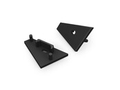 Schwarzer Endstopfen für LED-Eckprofil C14ZWART ohne Kabeldurchführung – Passend für LED-Streifen, 14 mm Profilbreite, schlichtes Design, einfache Montage, hochwertiges ABS-Material, ideal für Innenbeleuchtung. Schwarzer Endstopfen für LED-Eckprofil C14ZWART ohne Kabeldurchführung – Passend für LED-Streifen, 14 mm Profilbreite, schlichtes Design, einfache Montage, hochwertiges ABS-Material, ideal für Innenbeleuchtung.