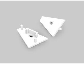 Weiße Endkappe für LED Eckprofil C14WIT mit Kabeldurchführung